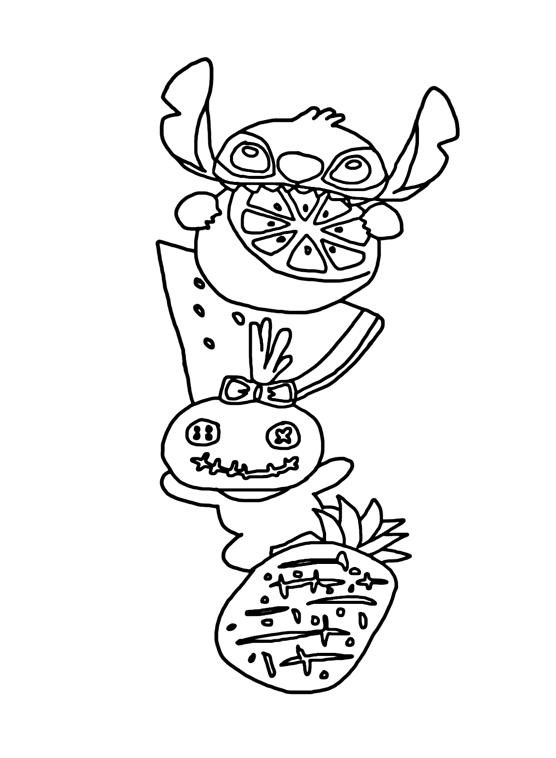 Adorable Cute Stitch Coloring Pages Coloring Page Free Printable 