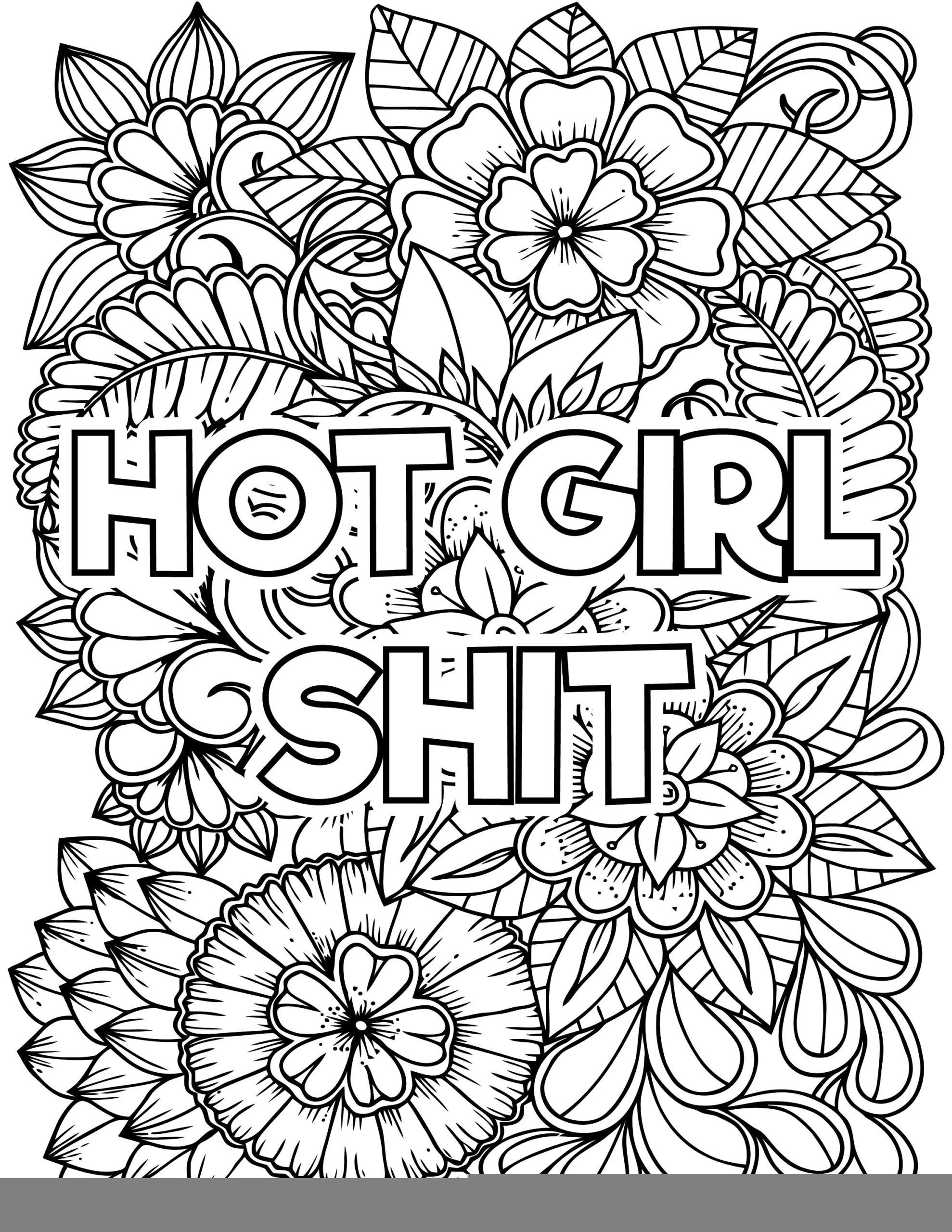 Adult Coloring Pages Printable Cuss Words Adult Coloring Pages Printable
