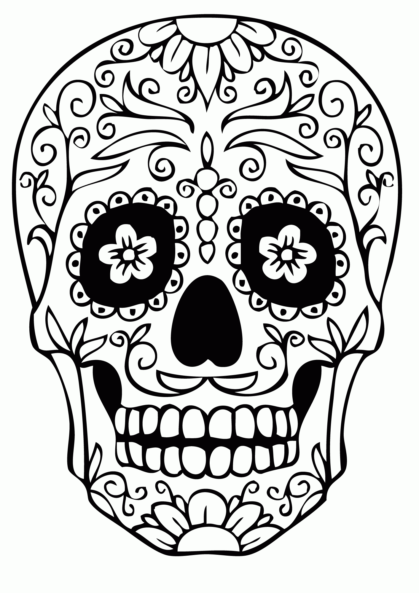 Adult Coloring Pages Skulls Coloring Home
