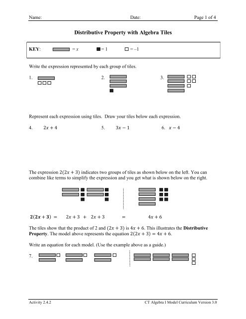Algebra Tiles Resource Pack Worksheets Library