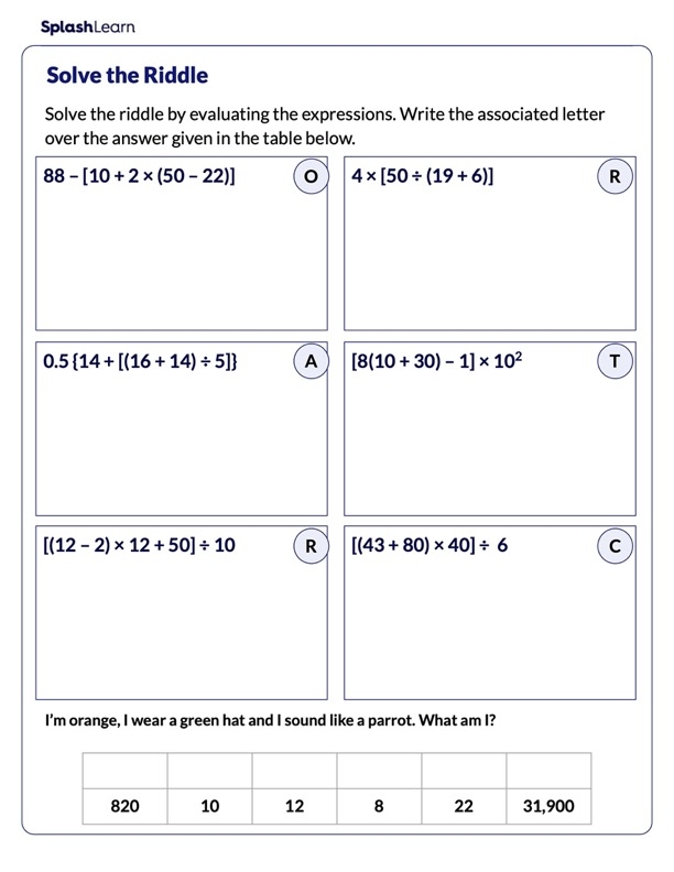 Algebra Worksheets For 5th Graders Online SplashLearn