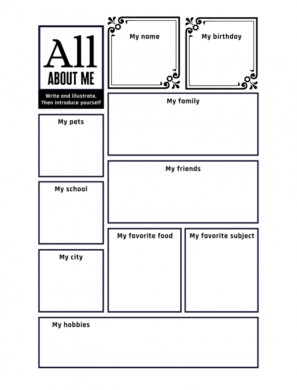All About Me Worksheet Teaching Resources Worksheets Library
