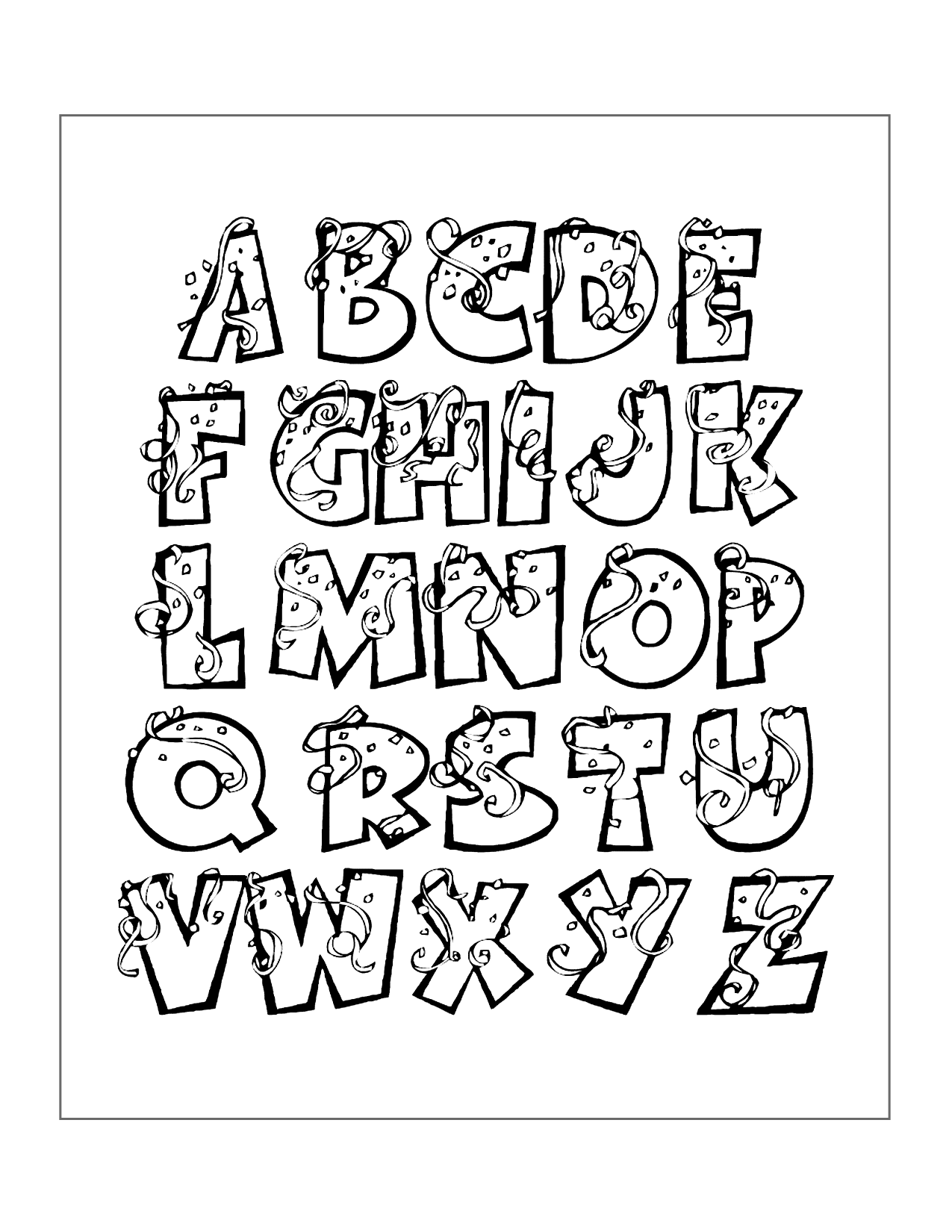free coloring pages alphabet letters