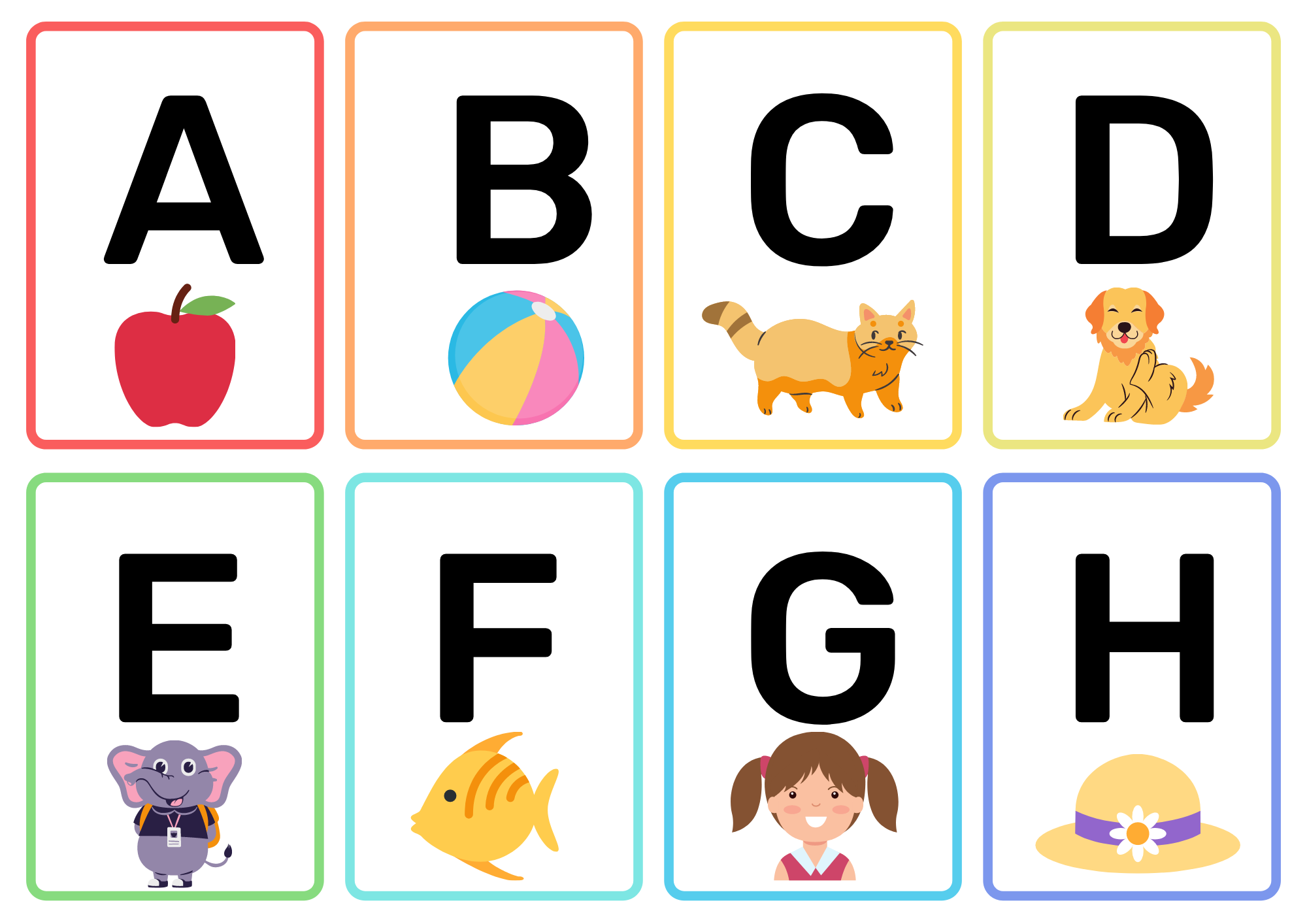 Alphabet Flash Cards Printable Pdf Free