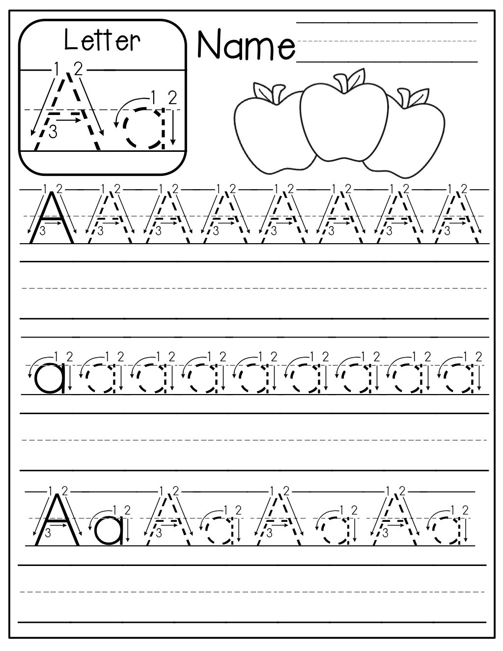 writing alphabet worksheets