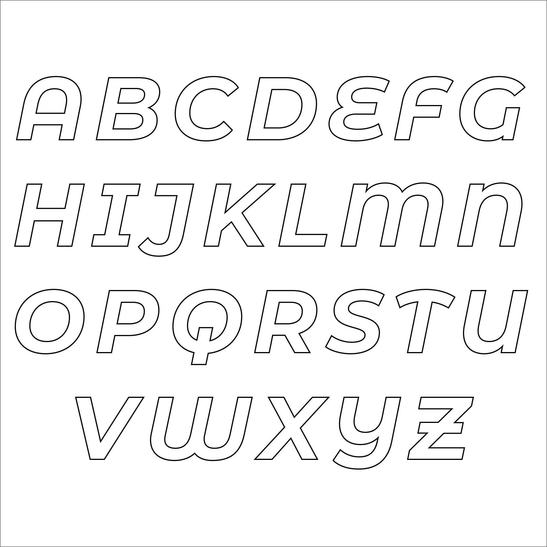 blank alphabet letter template