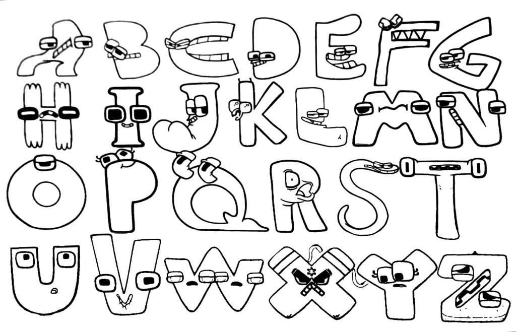 Alphabet Lore Coloring Pages Coloring Home