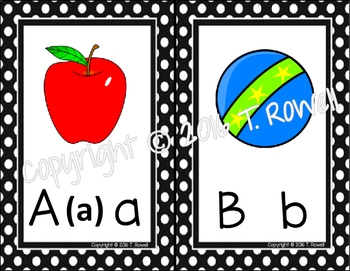 Alphabet Wall Display Cards Pictures Are Sing Spell Read Write