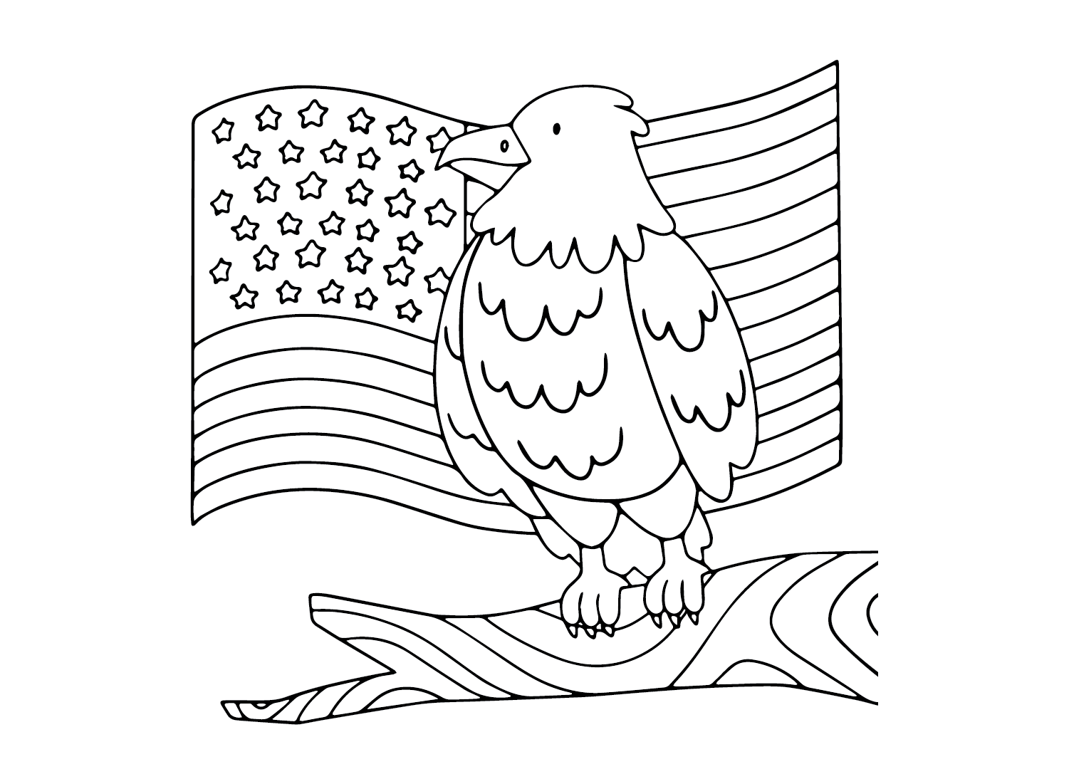 American Flag Free Coloring Page Free Printable Coloring Pages