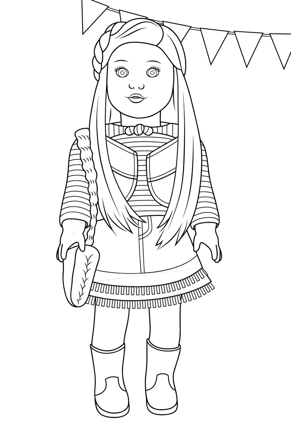 printable coloring pages american girl dolls