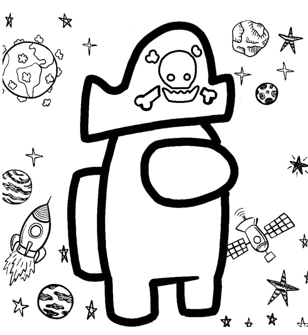 Among Us Pirate Coloring Page Free Printable Coloring Pages For Kids