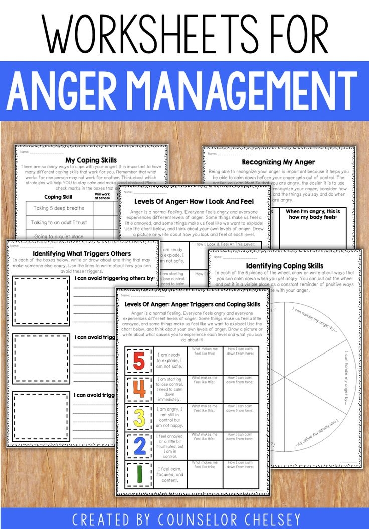 Anger Management Self Help Worksheets Anger Management Worksheets