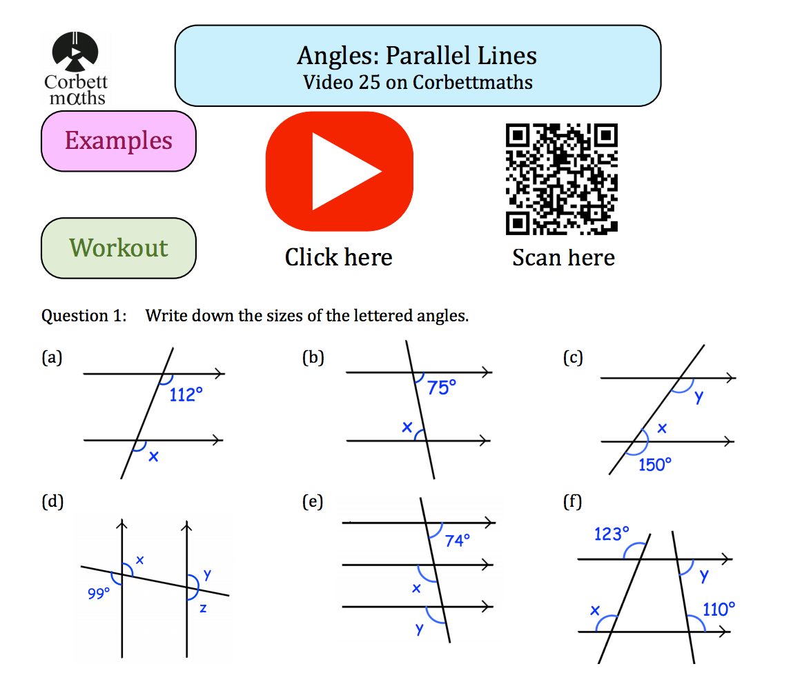Angles In Parallel Lines Co interior Angles Worksheet Worksheets