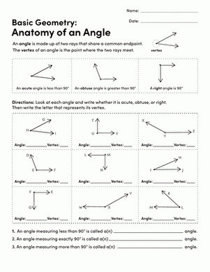 Angles Worksheet Geometry Brenda Wiring