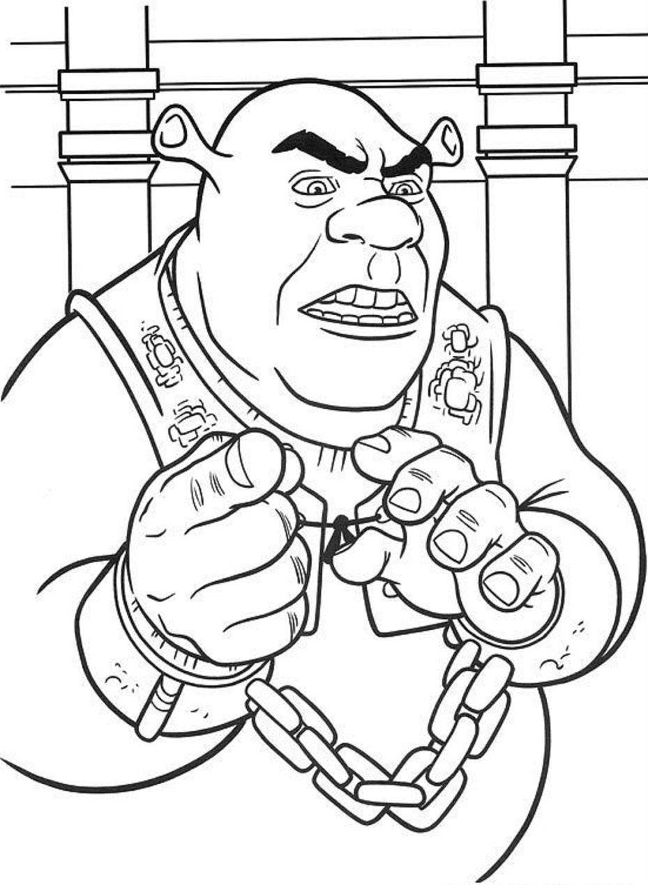 free coloring pages shrek