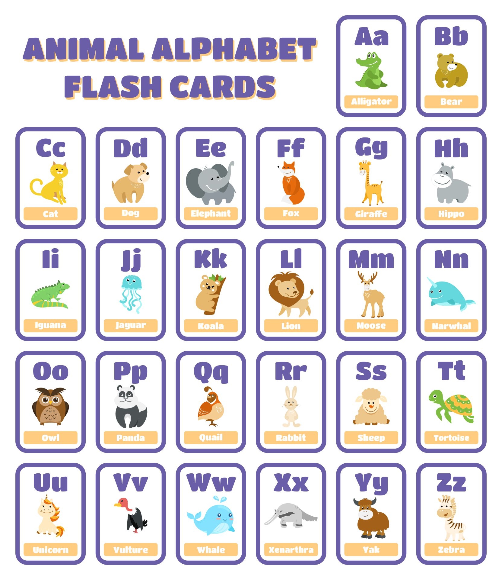 toddler flash cards printable