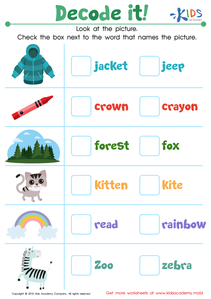 decoding words worksheets