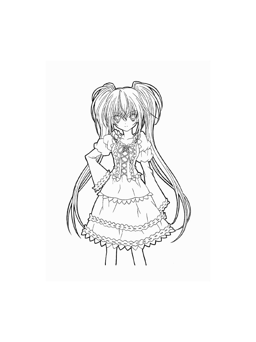 anime girl coloring pages for adults printable