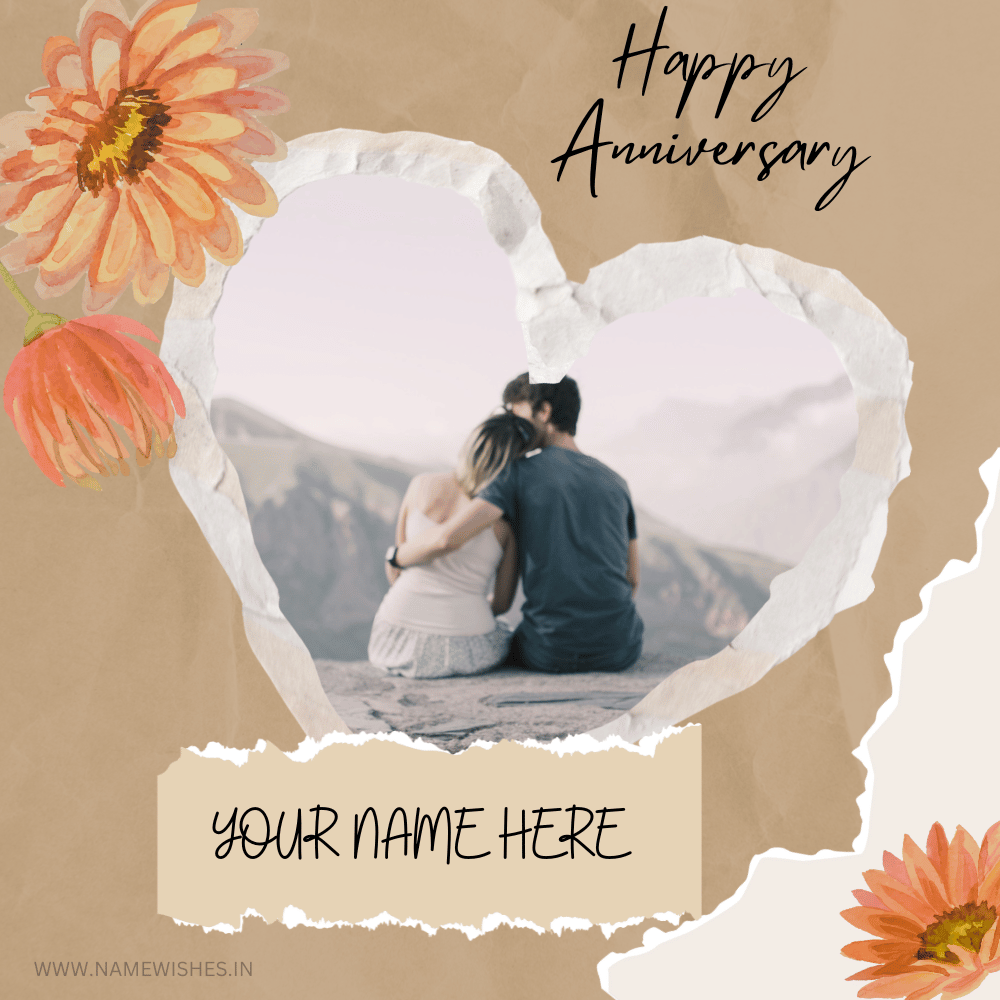 Anniversary Greetings Card With Your Photo Create Online