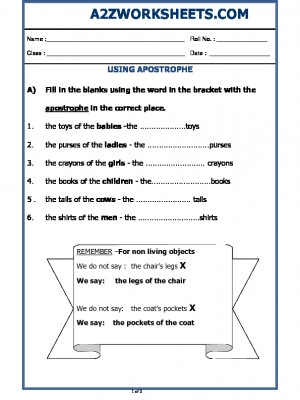 Apostrophe Worksheet Teacha Worksheets Library