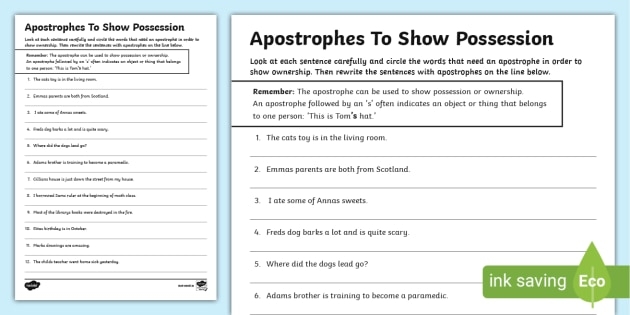 Apostrophe Worksheets 15 Worksheets Worksheets Library