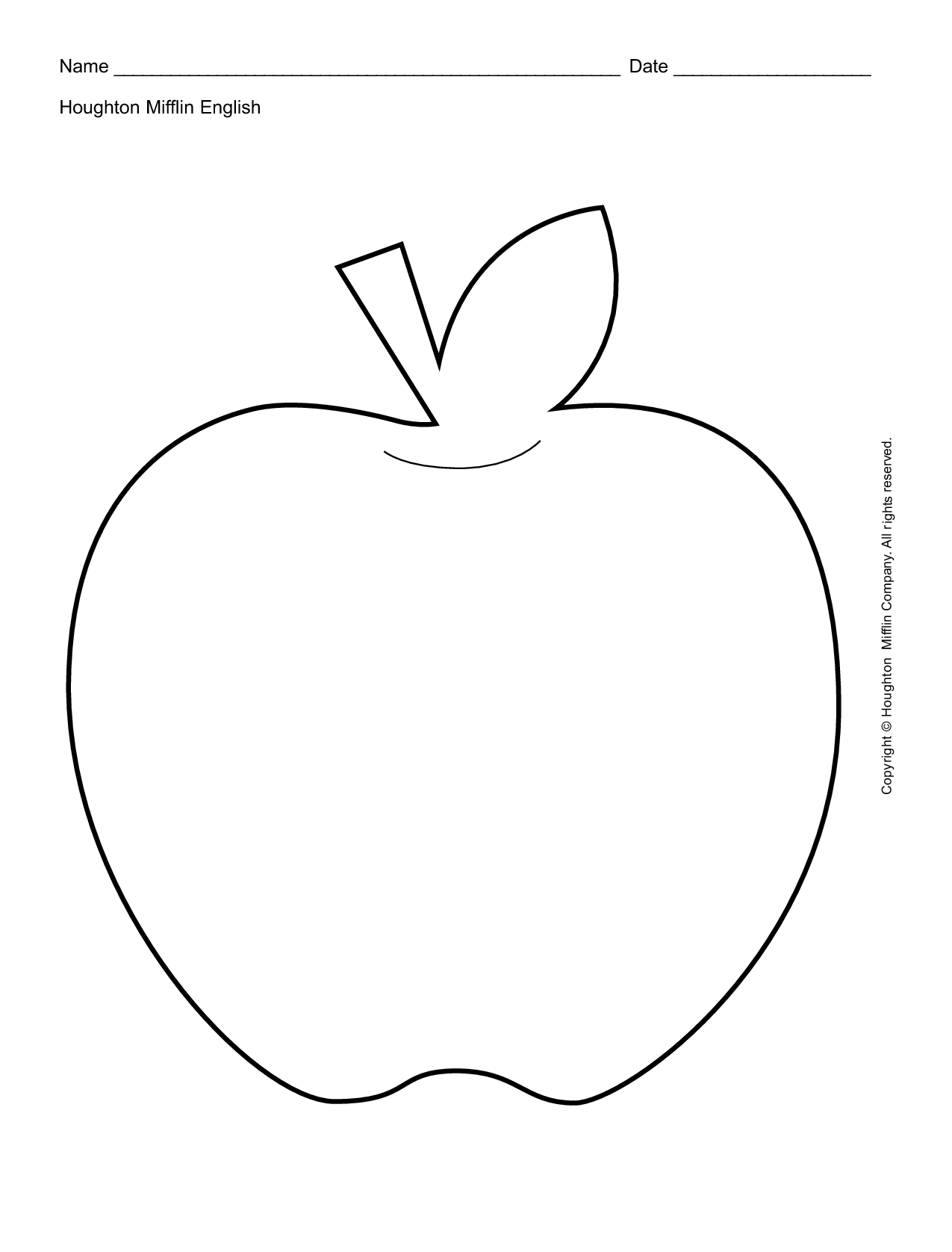 free printable apple outline