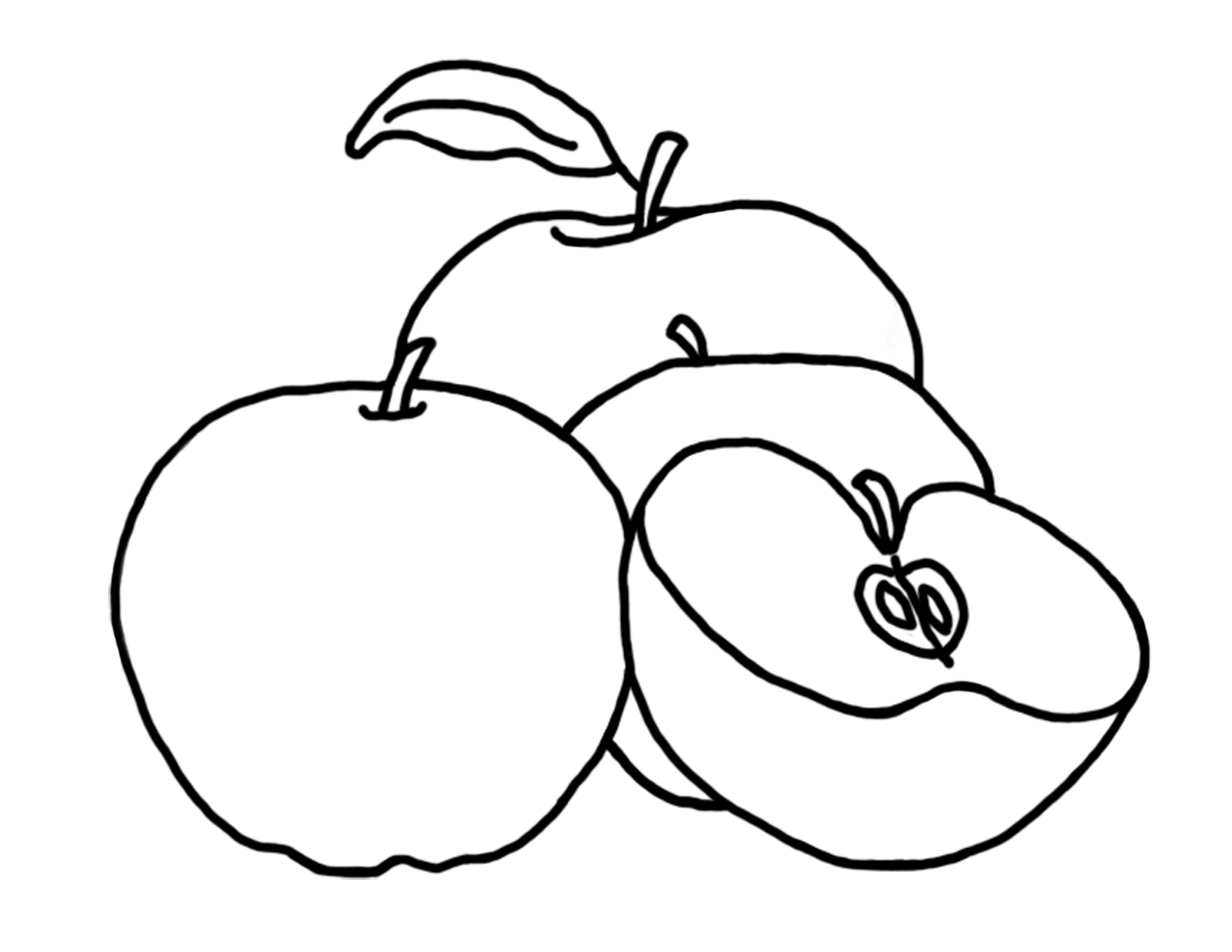 apple coloring sheet free printable
