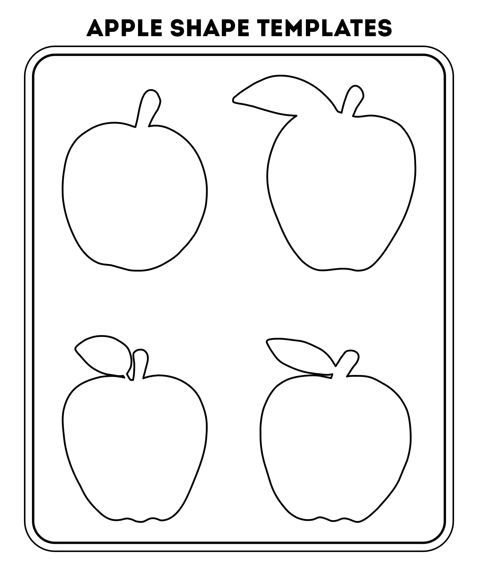 Apple Shape 10 Free PDF Printables Printablee