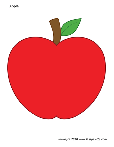 apple shape printable