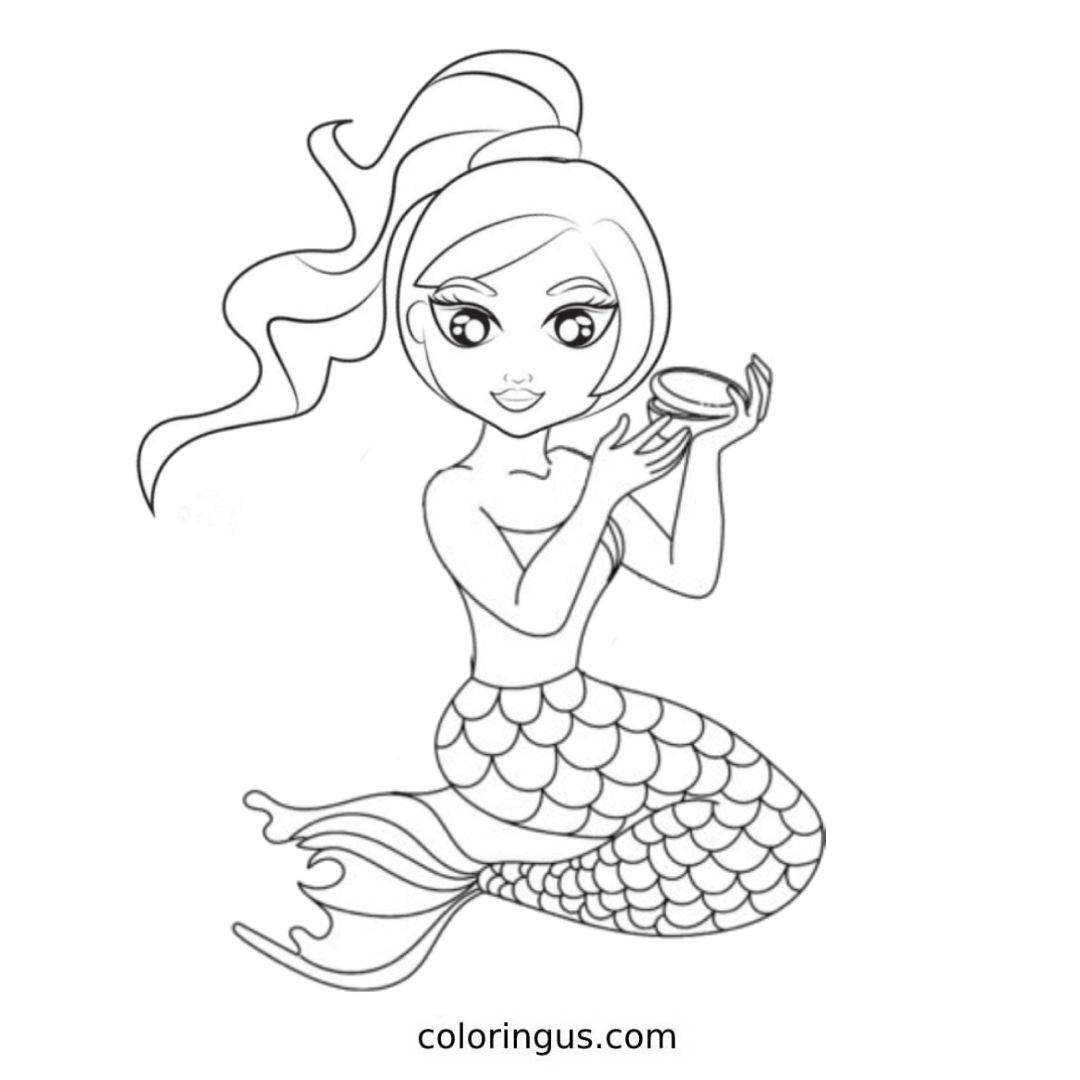 Ariel Coloring Pages Free Printable PDF 