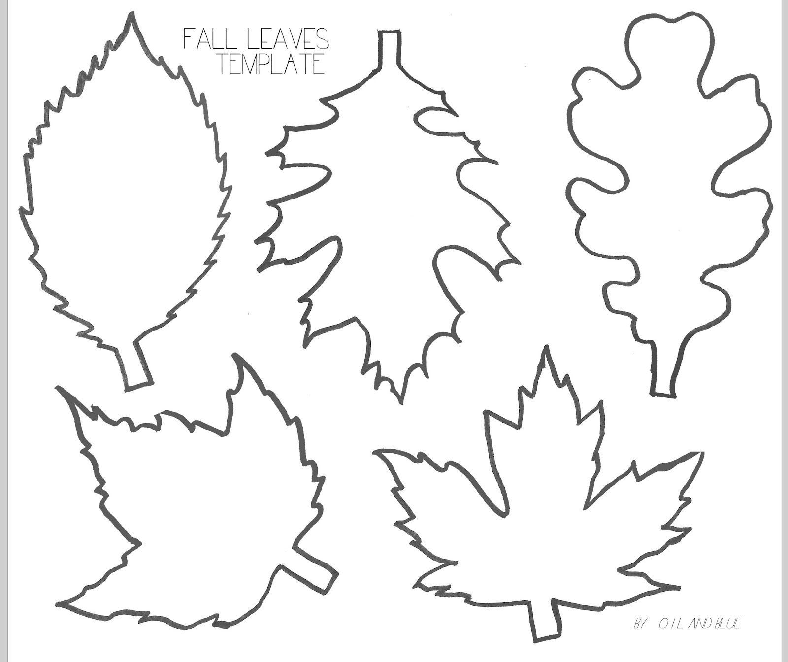 free printable autumn leaves template