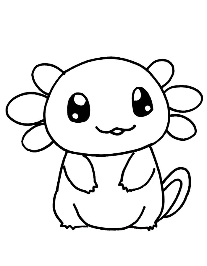 free axolotl coloring page