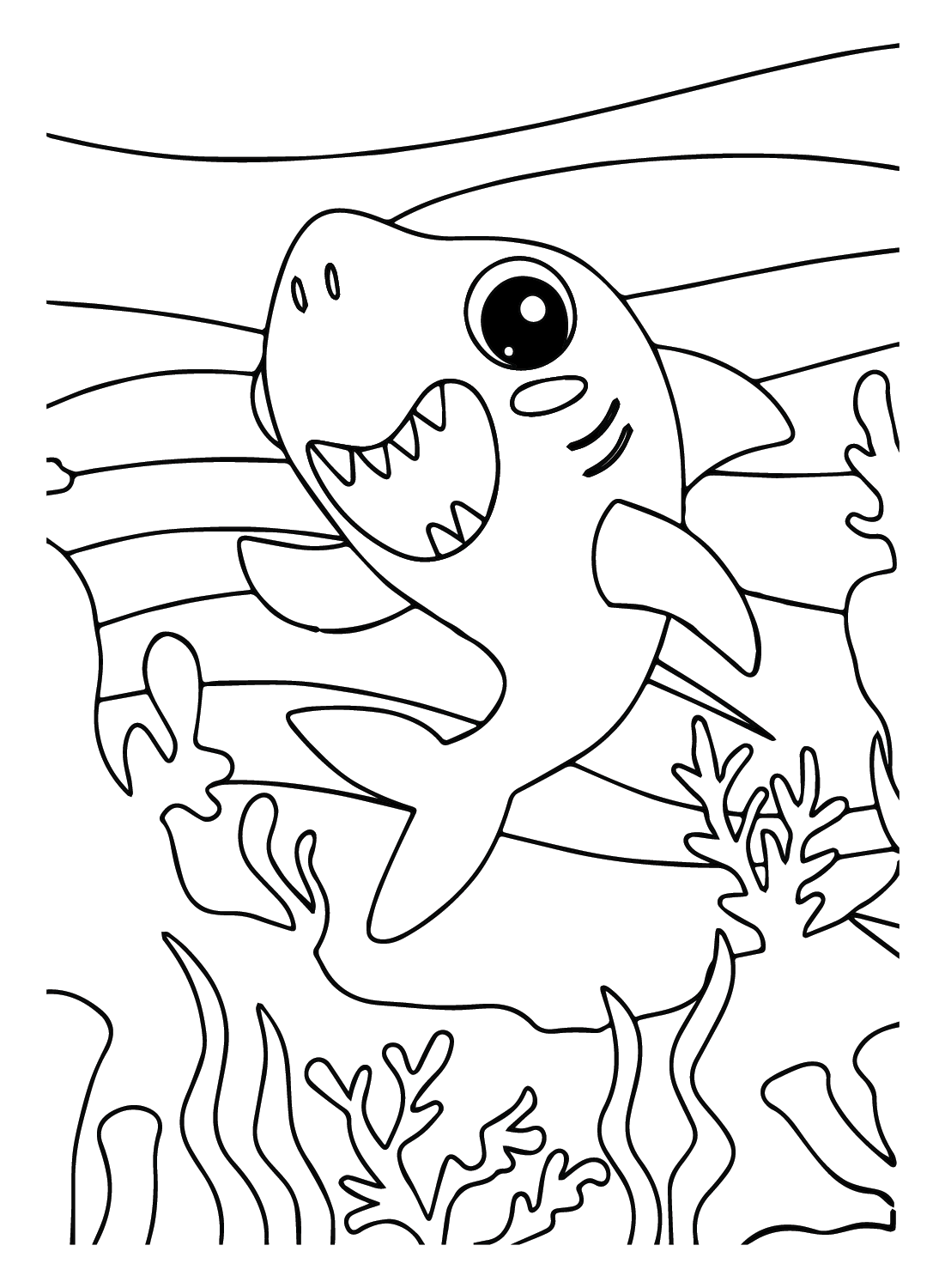 Baby Great White Shark Coloring Page Free Printable Coloring Pages