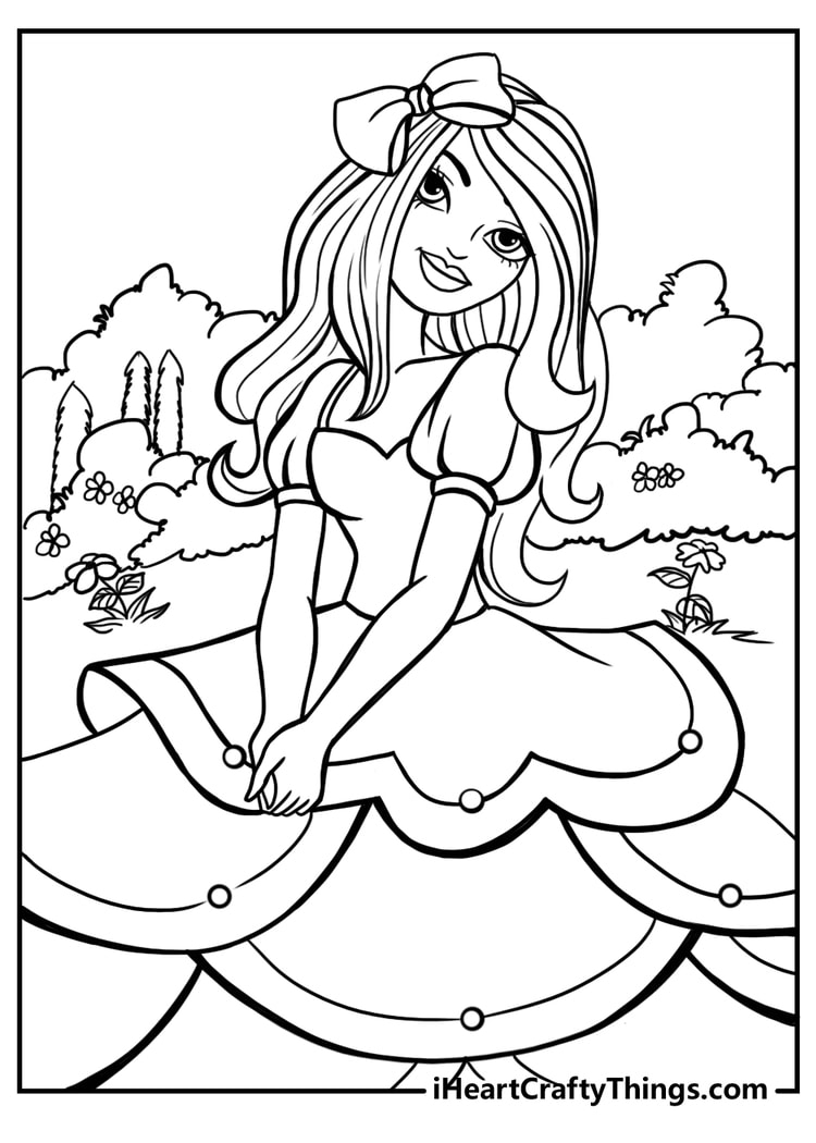free printable coloring pages for girls barbie