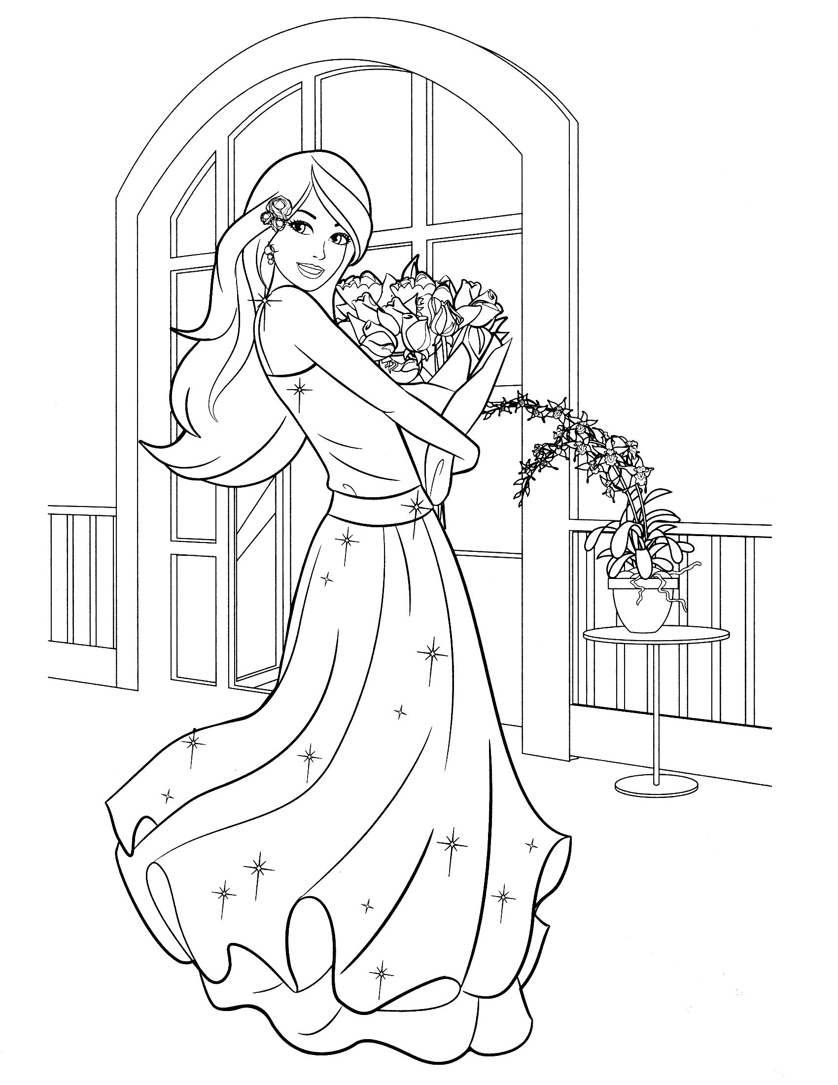 Printable Coloring Pages Of Barbie