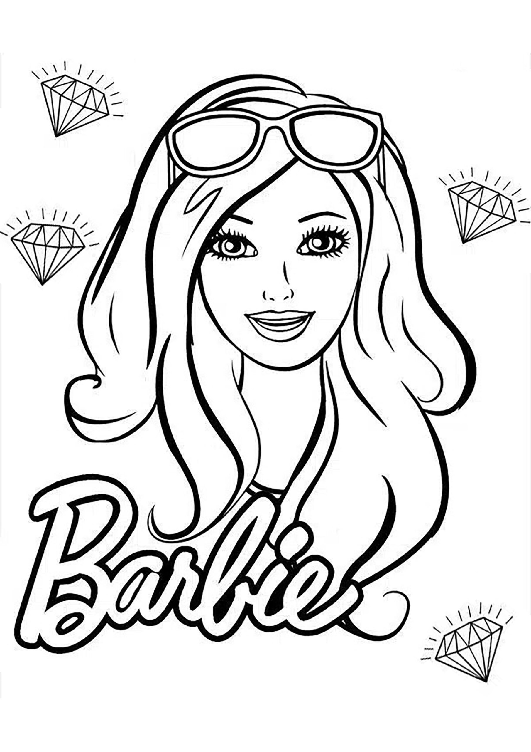 Free Barbie Color Pages