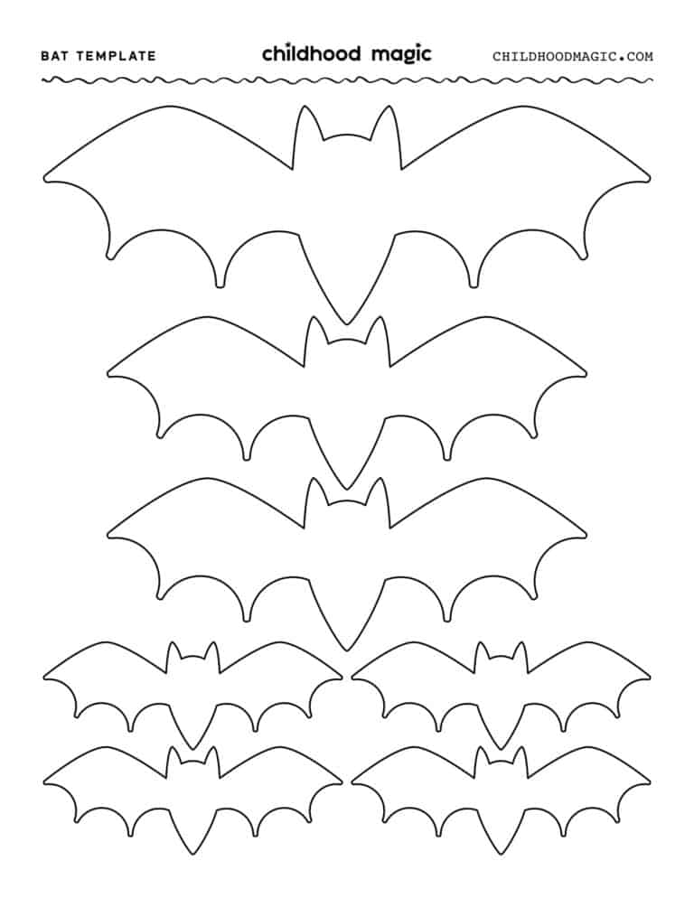 Bat Template Childhood Magic