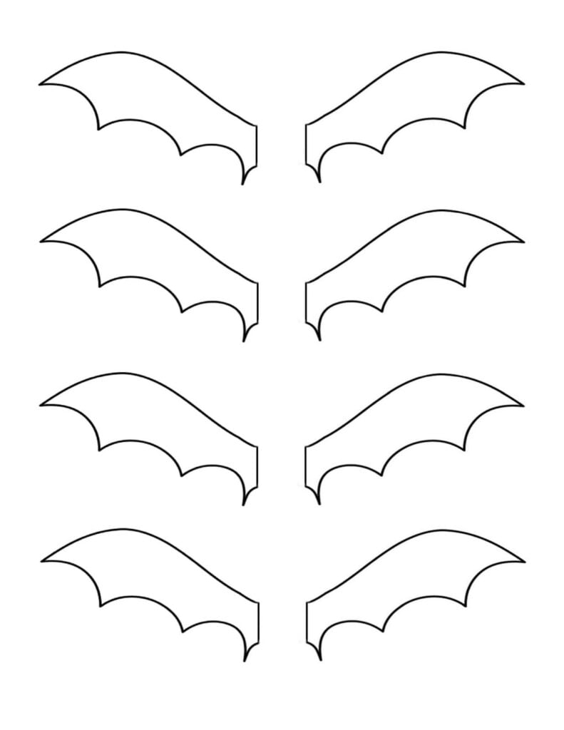 bat wing template cut out