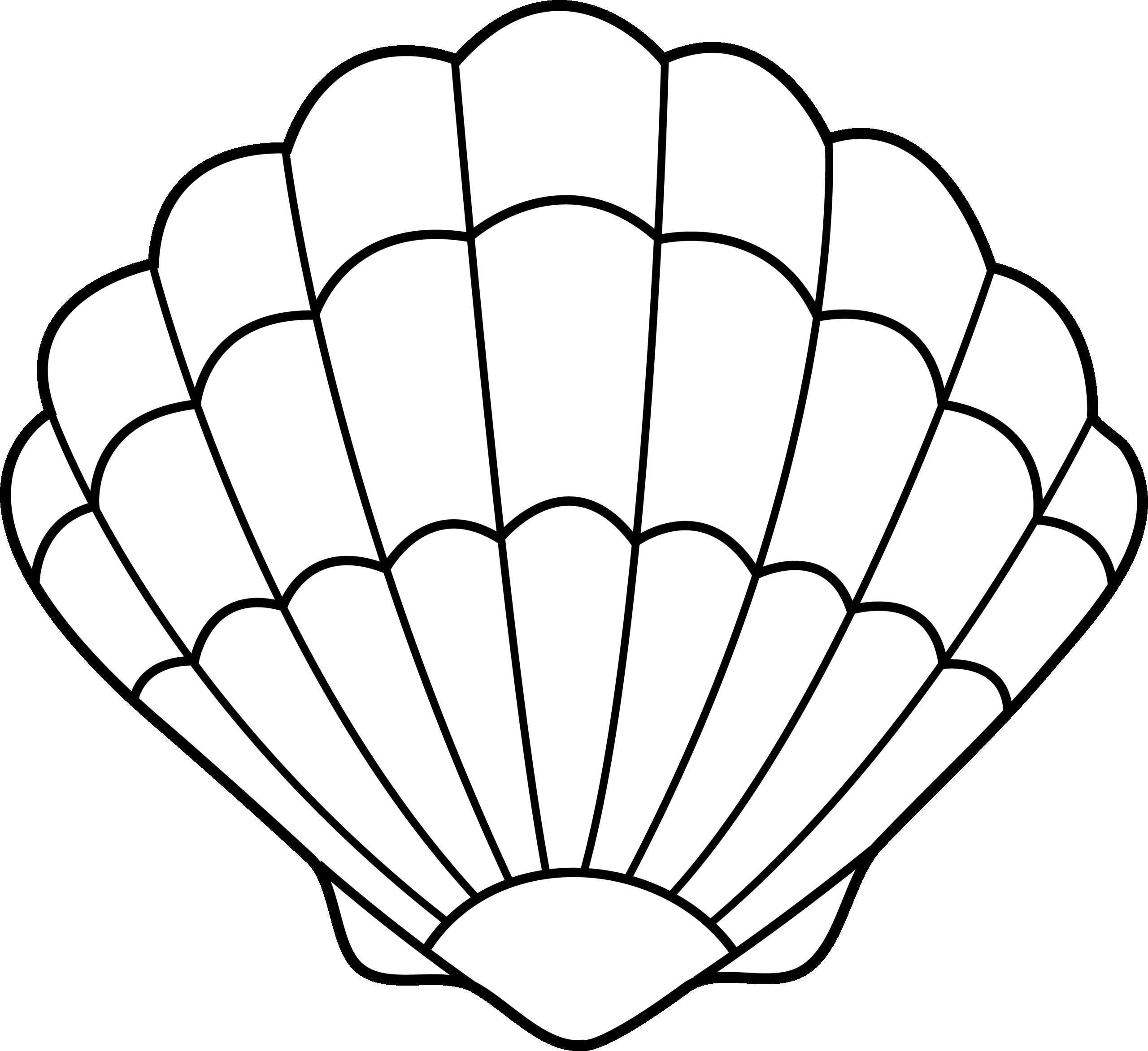 Beach Shells Coloring Pages Coloring Home