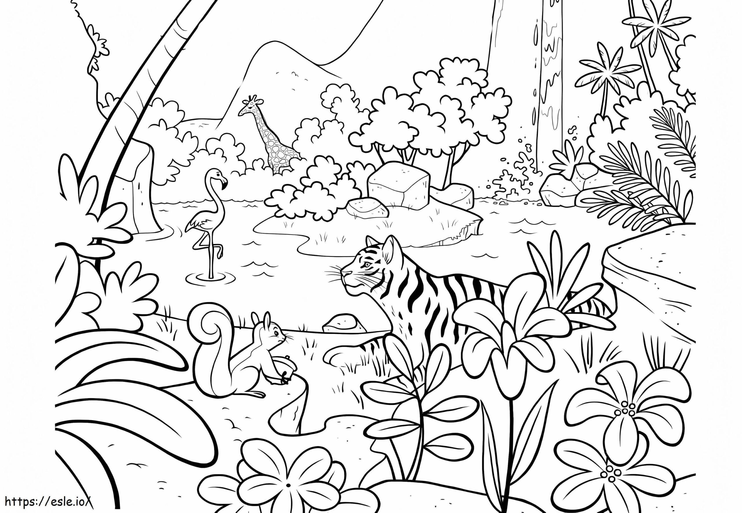 Jungle Coloring Page