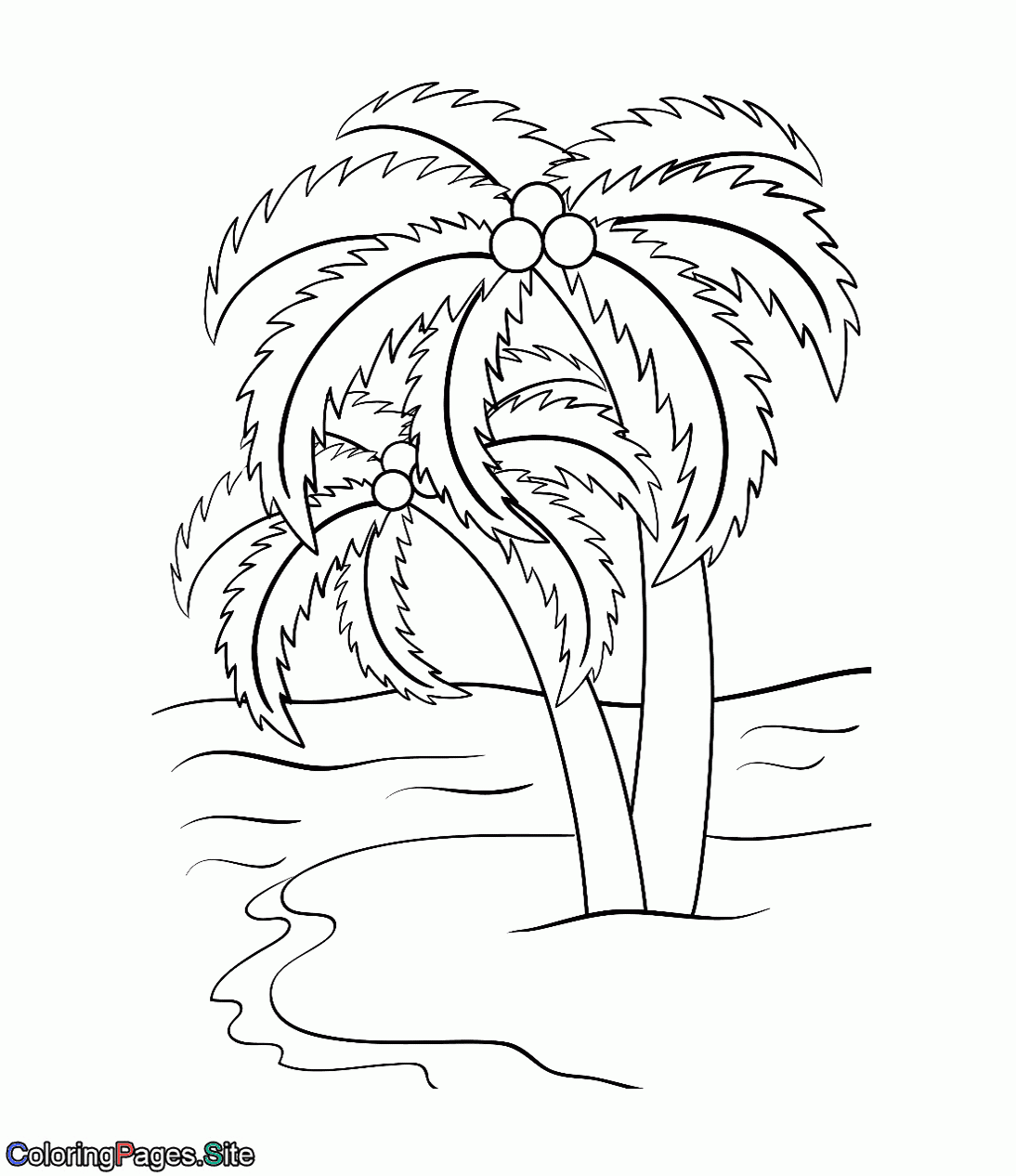Beautiful Palm Tree Online Coloring Page Coloring Pages Online