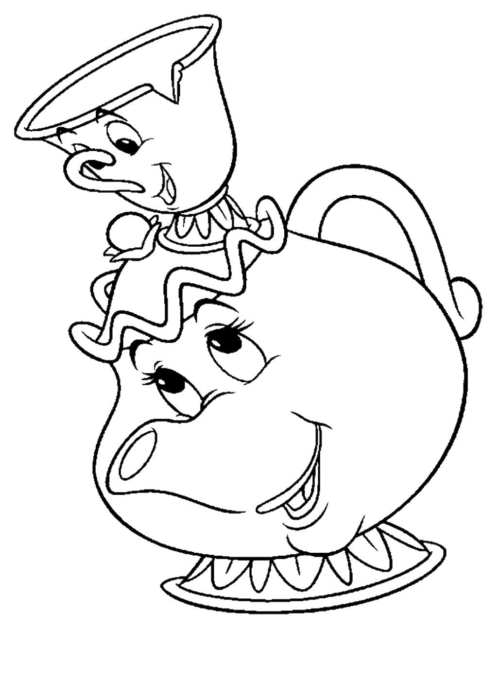 Beauty And The Beast Coloring Pages