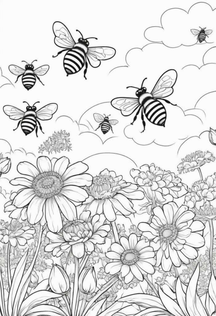 Bee Free Printable Coloring Pages Color My Pages
