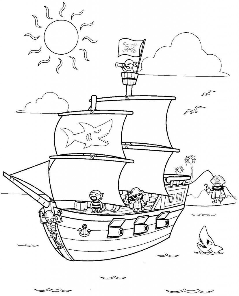 Best 2 Free Printable Pirate Coloring Pages Update This Years