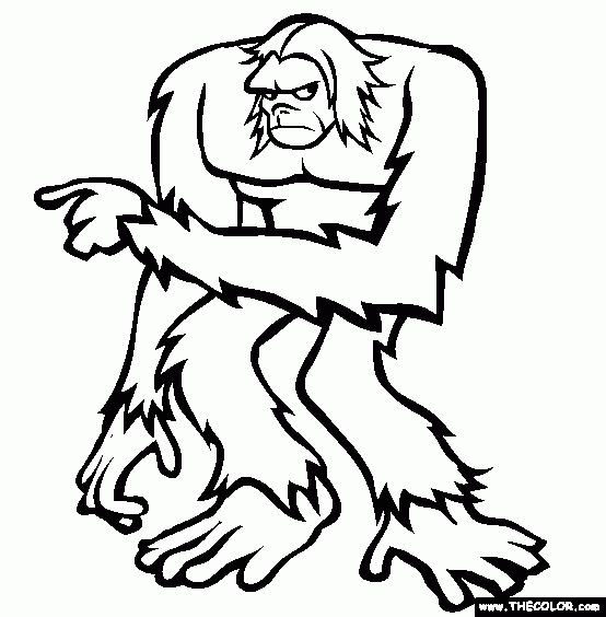 Bigfoot Coloring Pages Coloring Home
