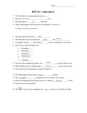 Bill Nye Climate Video Guide Sheet Bill Nye Social Studies