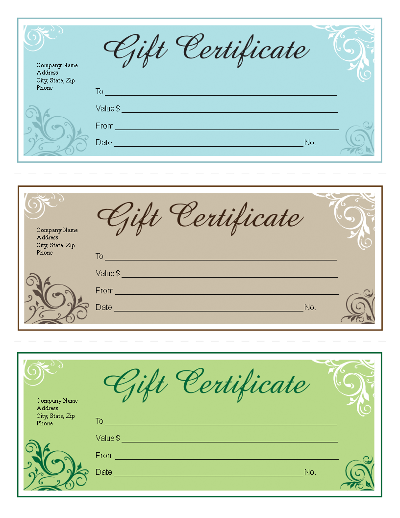 Birthday Gift Certificate Template Word Free Download Plmphp