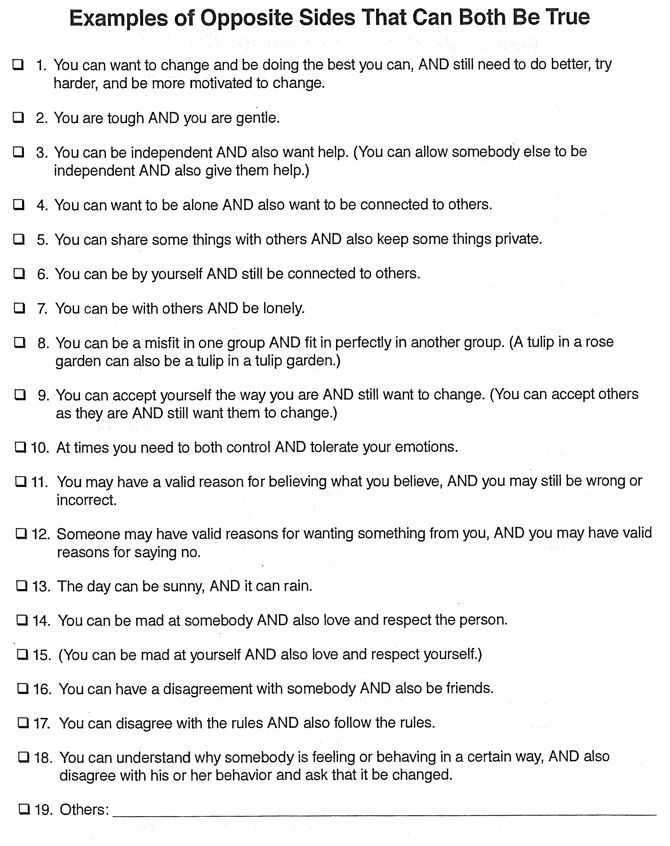 Black And White Thinking Worksheet Dev onallcylinders