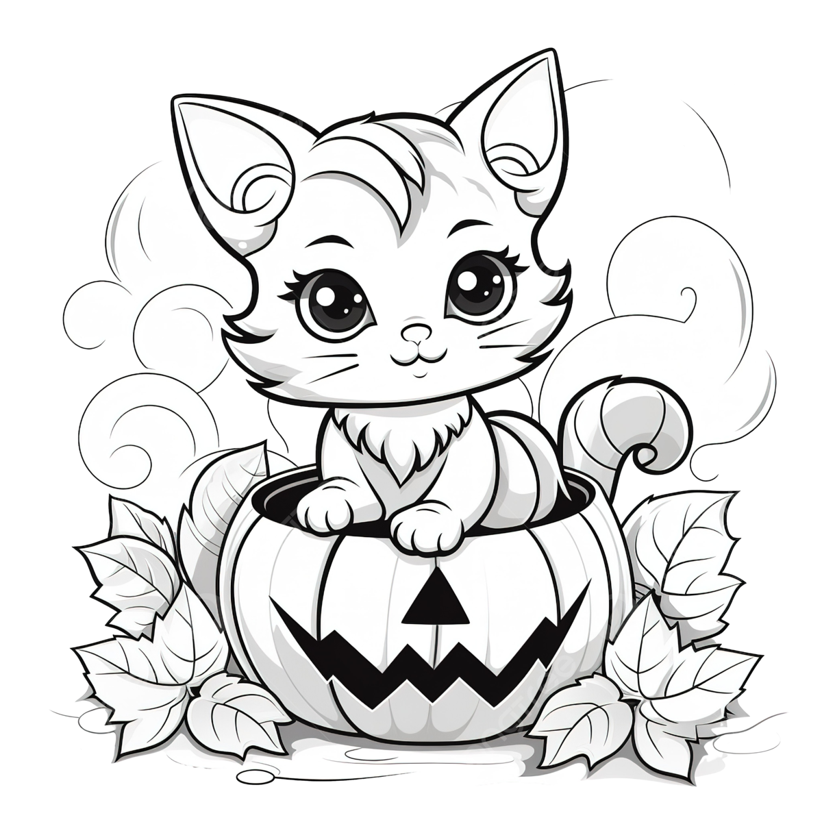halloween cat pictures to color printable