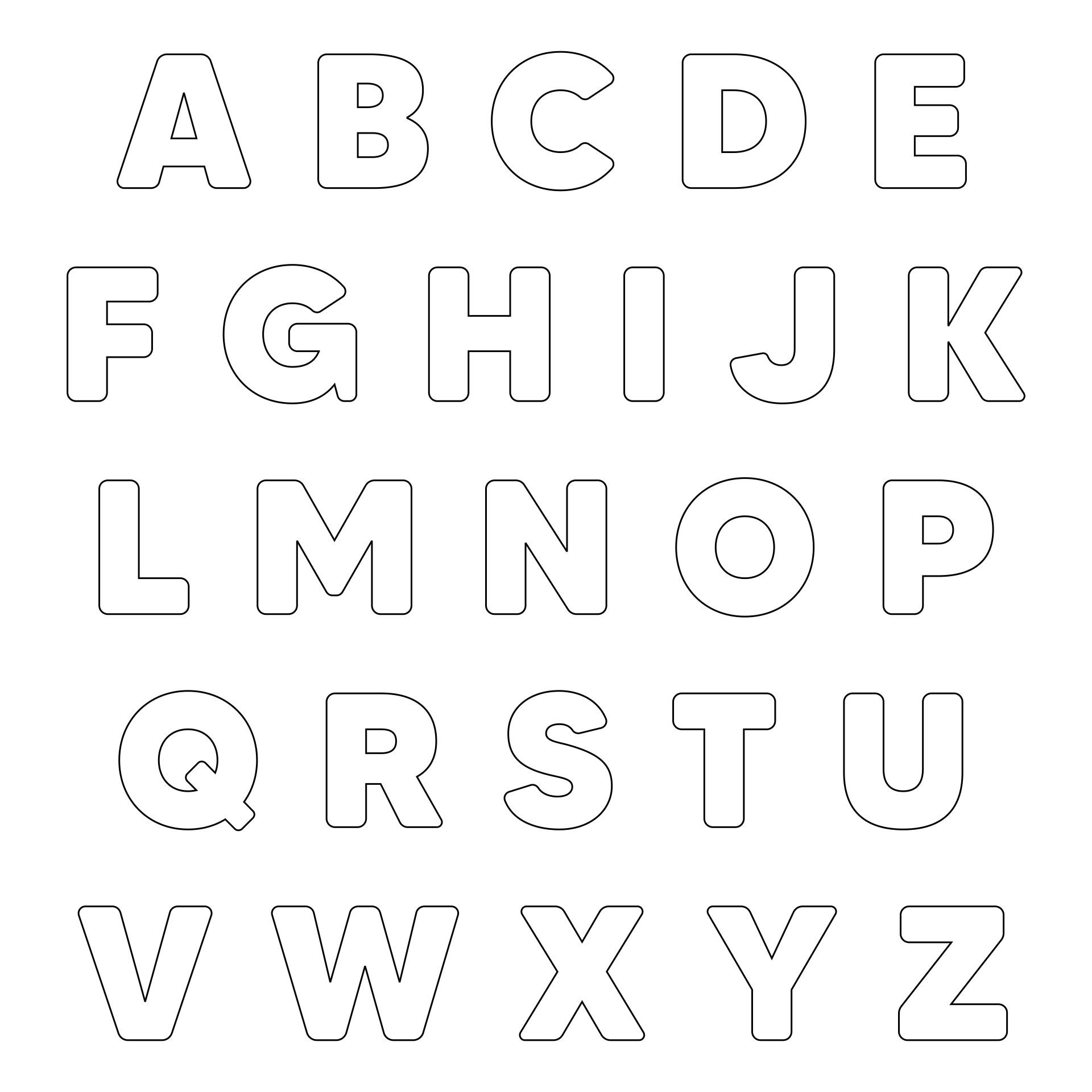 Blank Alphabet Template Printable Word Searches